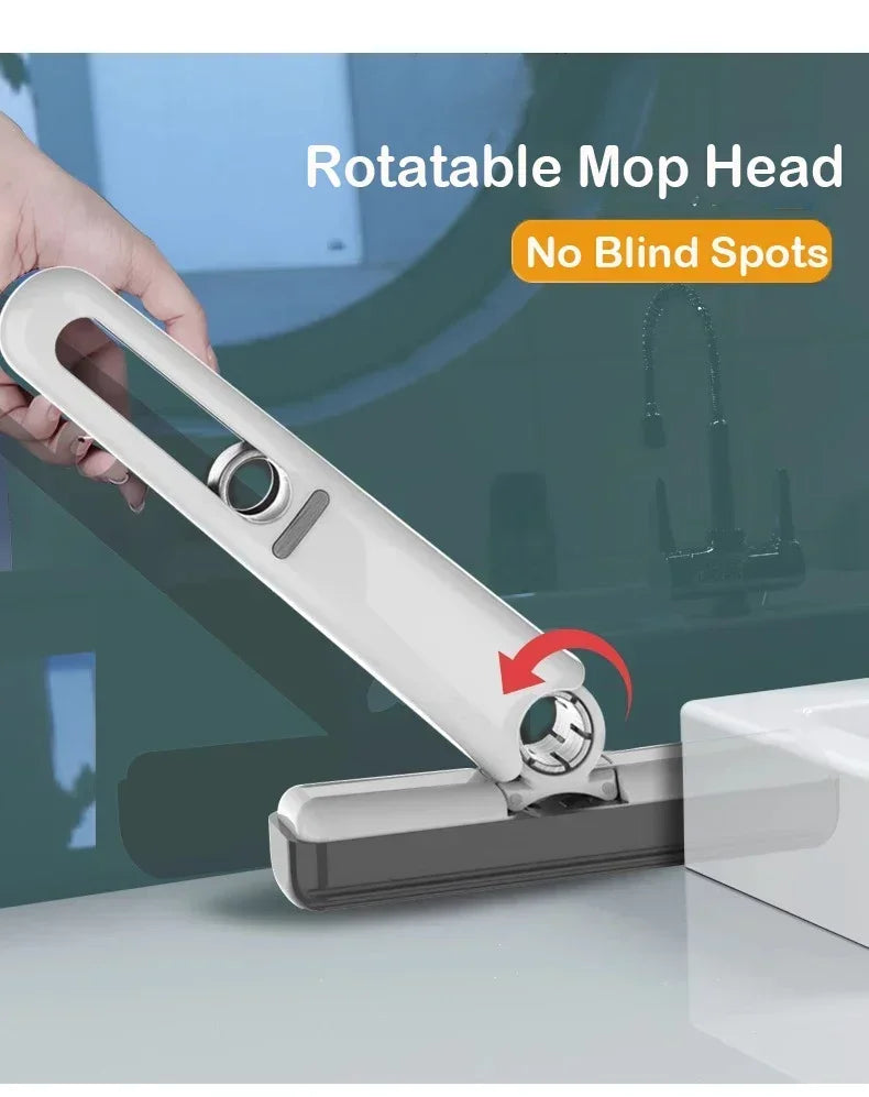 Schwamm Stroh Reinigung Kleine Reiniger Mini Mopp Leistungsstarke Squeeze Falten Hause Selbst-quetschen Boden Waschen Mops Saubere Werkzeuge
