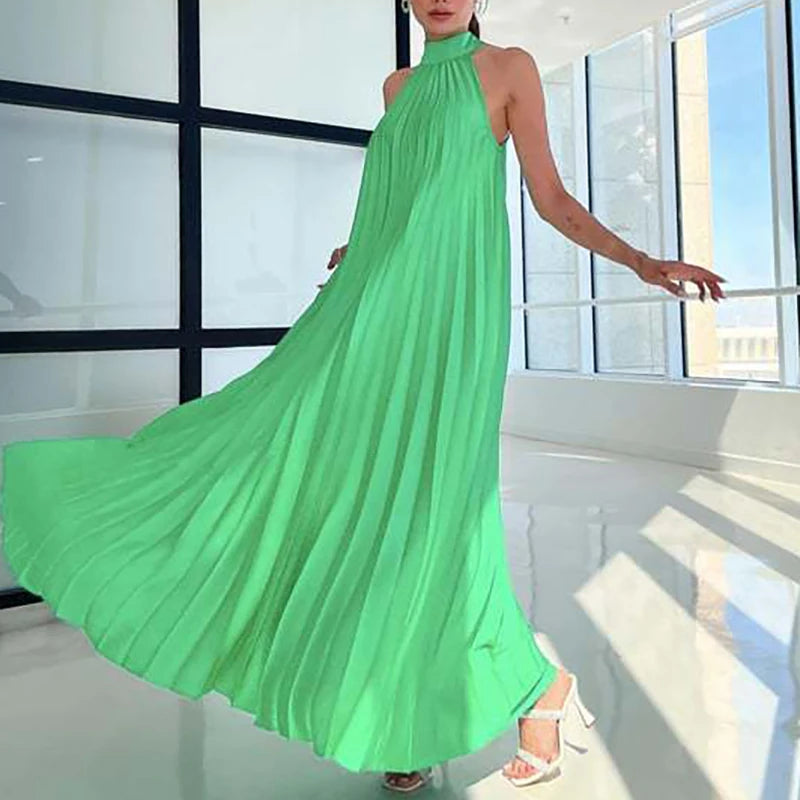 Neue 2025, Elegante Feste Schaukel Lose Party Kleid Frühling Weibliche Halter Schlank Bankett Langes Kleid Frauen Sexy Off Schulter Gala Kleid