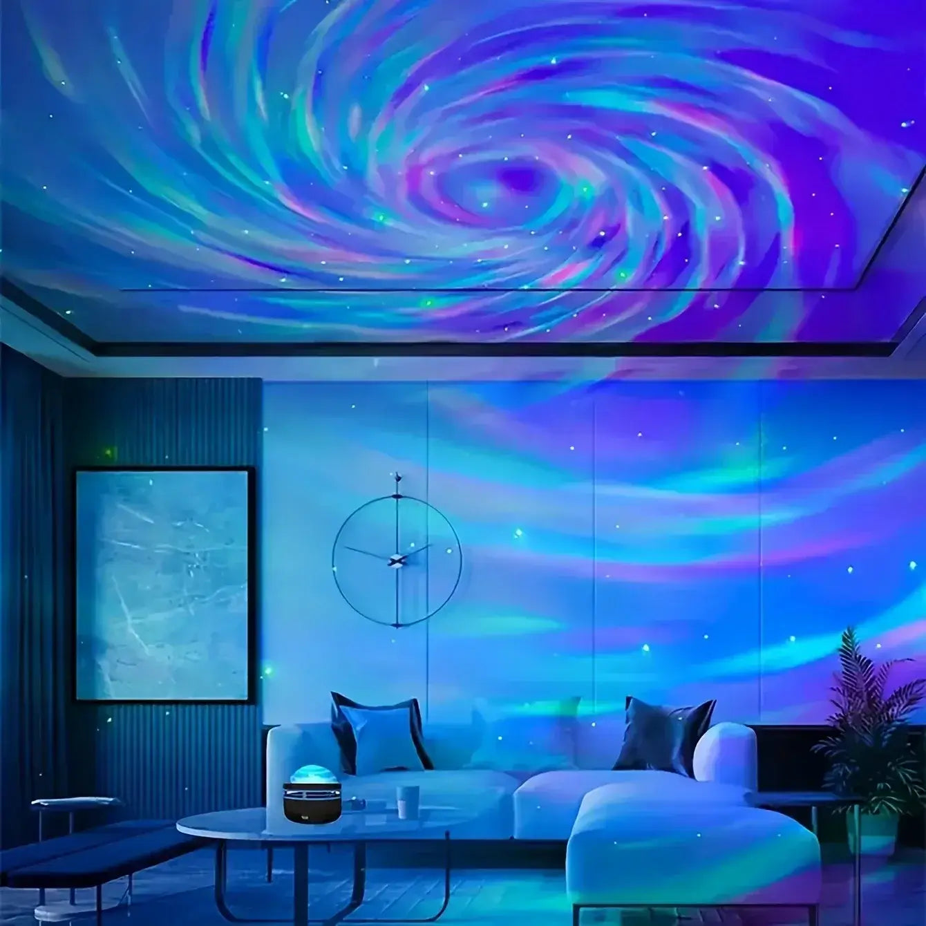 LED-Galaxie Projektor Licht mehrfarbige Fernbedienung für Schlafzimmer Dekoration Weihnachts stern Projektor Nachtlicht Neujahrs geschenk - FUXL-Shopify