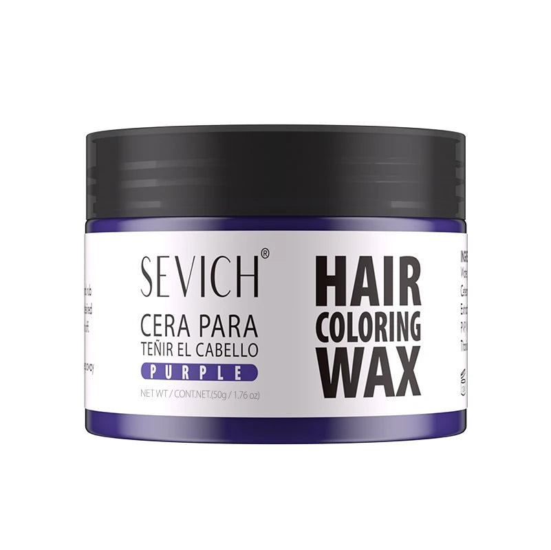 Sevich Haarfärbewachs in lila für temporäre Farbveränderungen, 50g, leicht auszuwaschen, ideal für Styling.