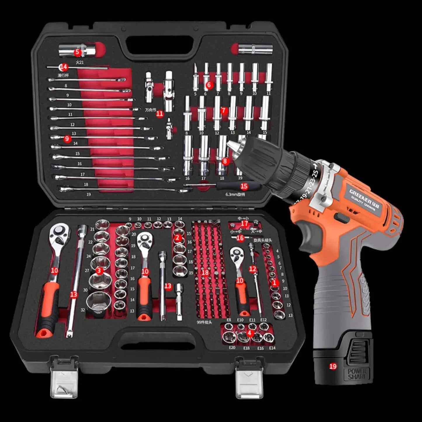 Auto Reparatur Werkzeuge Box Sets Elektriker Spanner Anti-fallen Fall Wasserdicht Stoßfest Sicherheit Teile Organizer Anti-herbst Toolbox