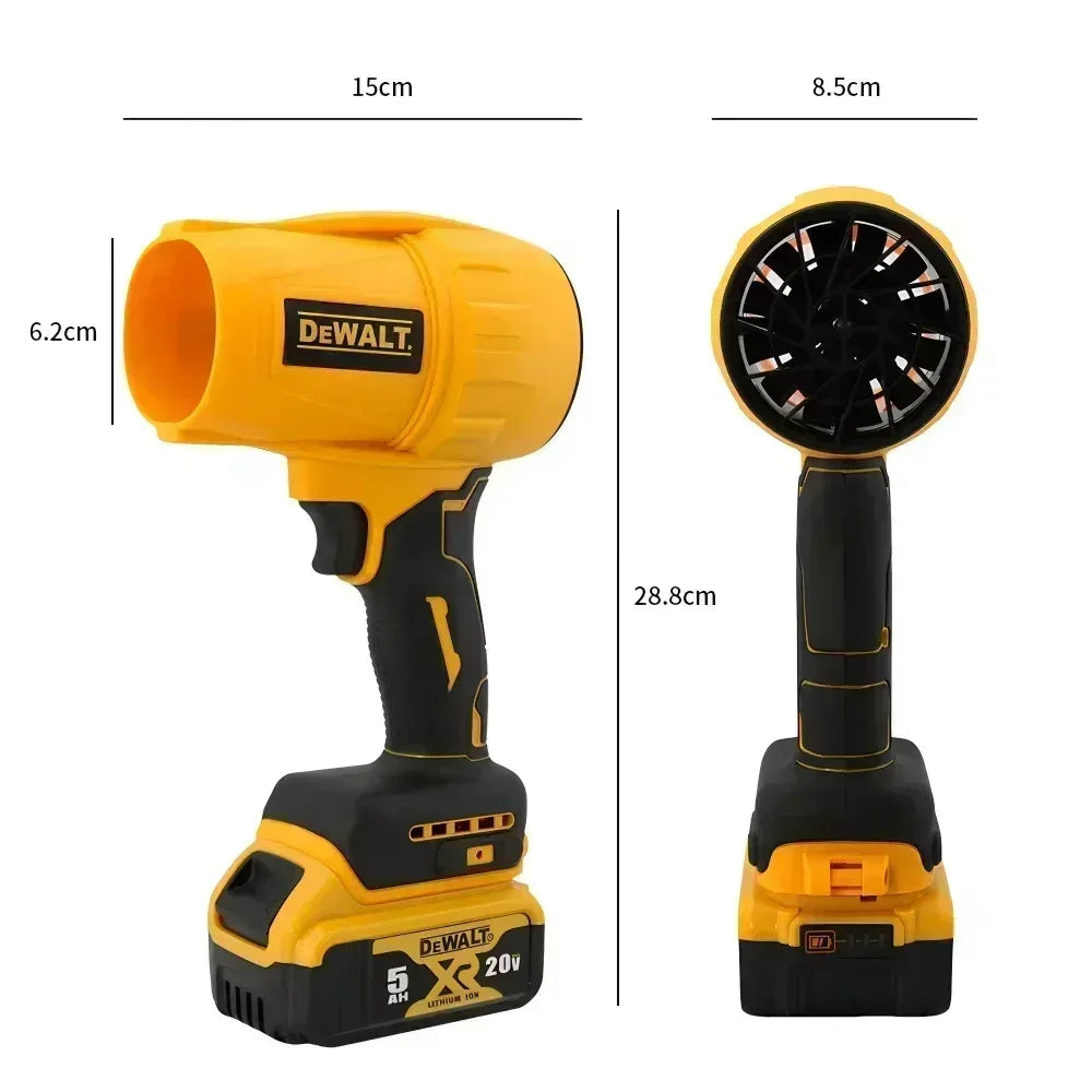 Dewalt 30000 U/min Bürstenluft-Haartrockner, kabelloser Turbo-Lüfter, handgewalttätiger Lüftertrockner, 20 V, wiederaufladbares Staubentfernungswerkzeug