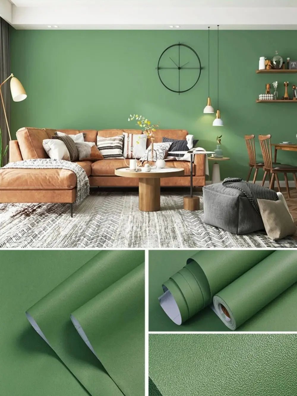 55 cm Breite, grün, matt, selbstklebende Folienaufkleber, verdickte Möbel, Küchenschränke, Tische, Wand, DIY - Renovierungstapete - FUXL - Shopify