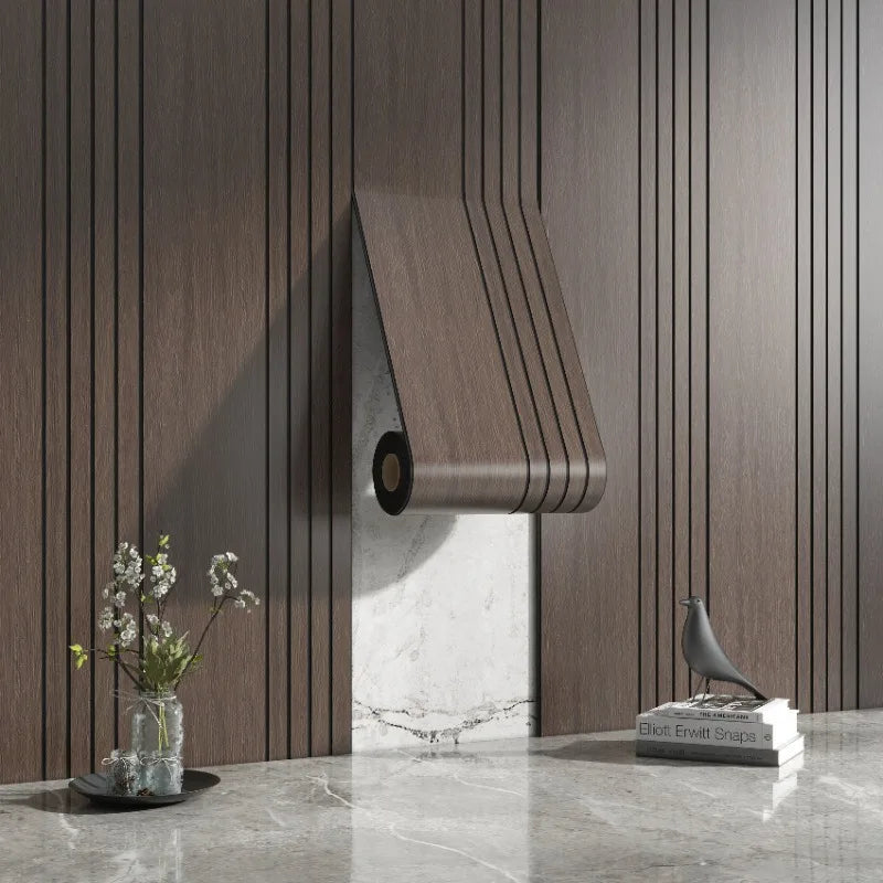 Selbstklebende Wandtafel mit Holzmaserung – Verdickter Schaumstoff, Schalldämmend, Vinyl, wasserdicht & abnehmbar – Heimdekorationsaufkleber