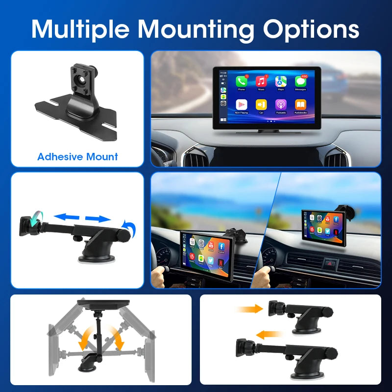 JMCQ 10-Zoll-Carplay-Auto-Smart-Screen-Multimedia-Video-Player Drahtloses Carplay Android Auto Autoradio für Apple Android Stereo