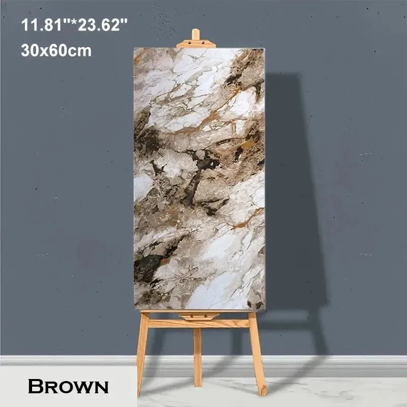 10–20 Stück 30 x 60 cm selbstklebende Marmor - PVC - Bodenfliesen, wasserdicht, abziehbarer Wandaufkleber, Küche, Badezimmer, abnehmbare Heimdekoration - FUXL - Shopify
