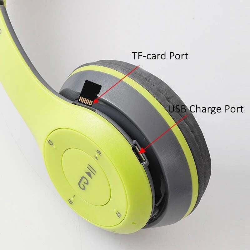 Stereo P47 Headset 5,0 Bluetooth Headset Falt serie Wireless Sportspiel Headset für iPhone Xiaomi