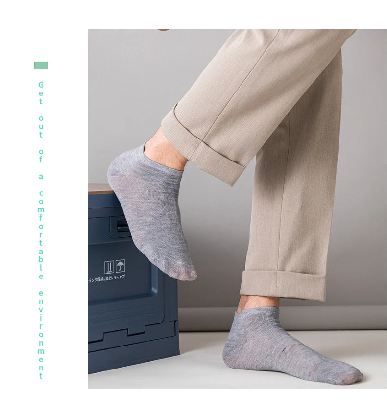 5 Pairs of Women's/men's Boat Socks Invisible Low Cut Anti Slip Summer No Show Ankle Socks Solid Color Casual Breathable - FUXL-Shopify