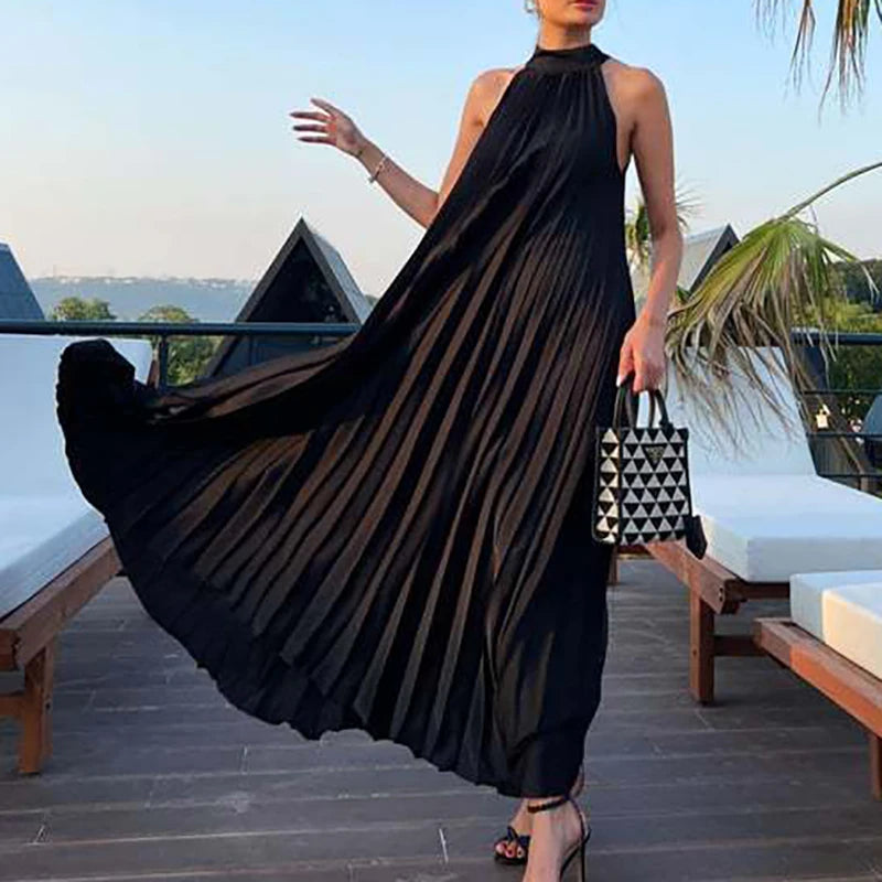 Neue 2025, Elegante Feste Schaukel Lose Party Kleid Frühling Weibliche Halter Schlank Bankett Langes Kleid Frauen Sexy Off Schulter Gala Kleid