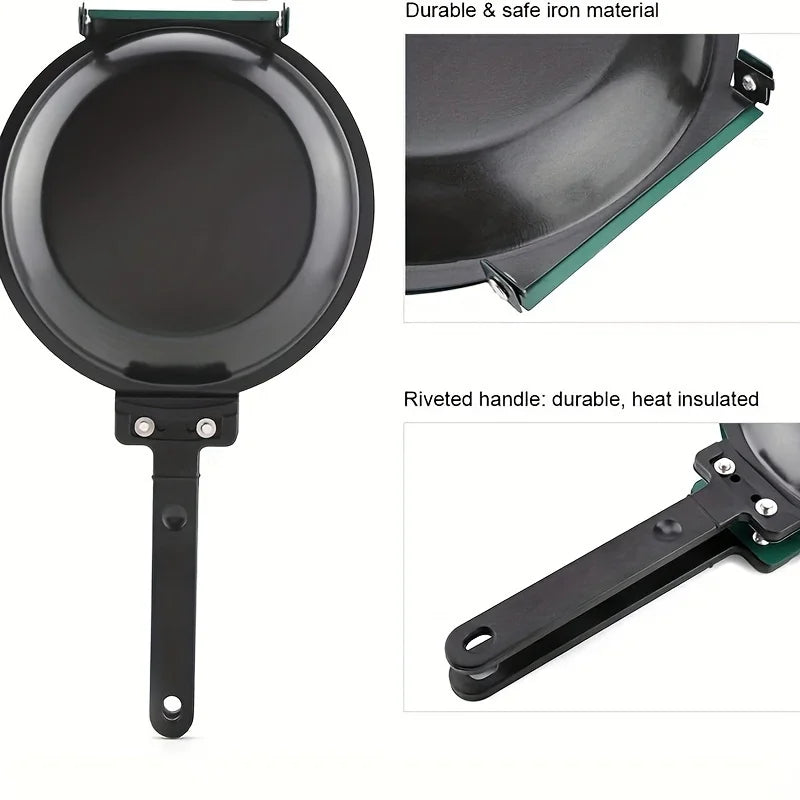 Doppelseitige Anti-Haft Pfanne – Klappbar für Pancakes & Eier - FUXL-Shopify