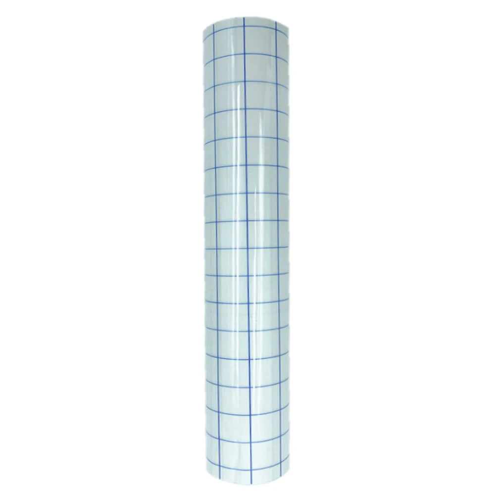 12 Zoll x 196 Zoll selbstklebendes Vinyl-Anwendungs-Transfer-Parper-Klebeband mit klarem Ausrichtungsgitter für Auto-Wand- und Kunstaufkleber zum Selbermachen
