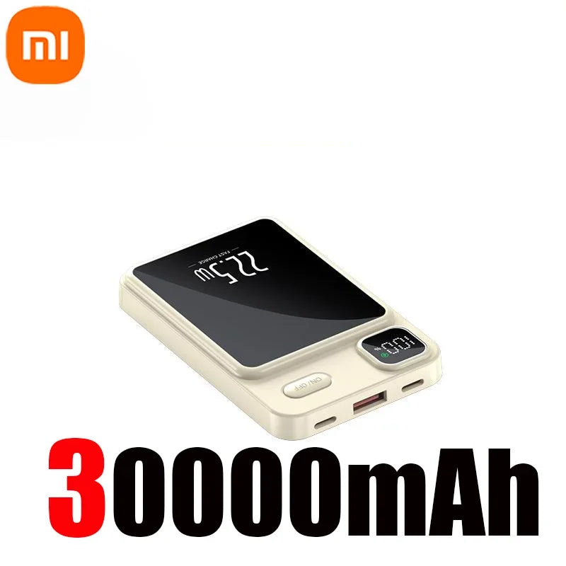 Xiaomi 50000mAh Magnetische Power Bank – Kabelloses Ladegerät mit MagSafe, Schnellladung für Android & iPhone 14/15