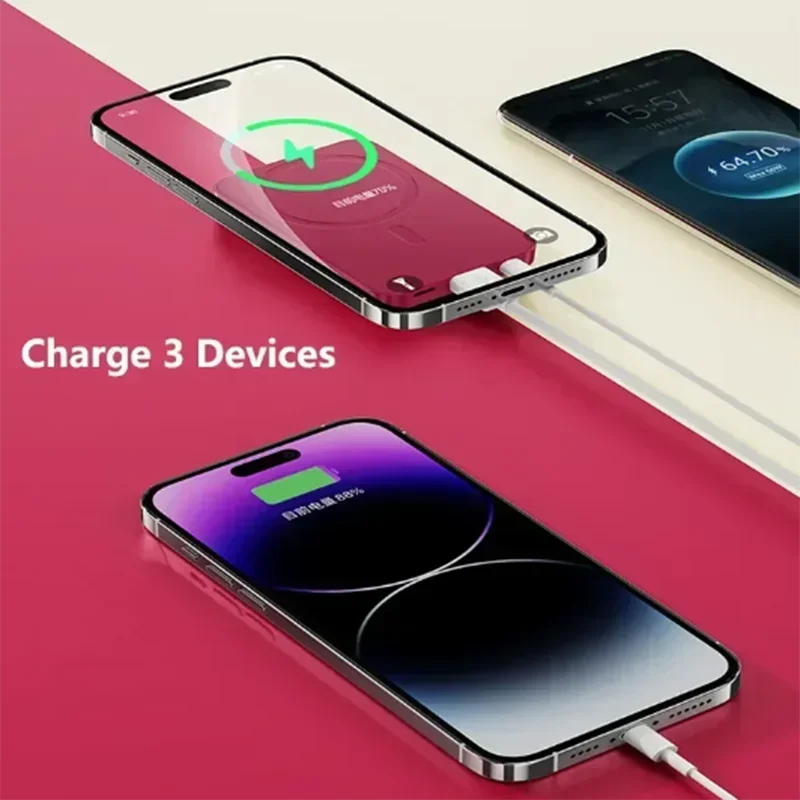 Xiaomi 50000mAh Magnetische Power Bank – Kabelloses Ladegerät mit MagSafe, Schnellladung für Android & iPhone 14/15