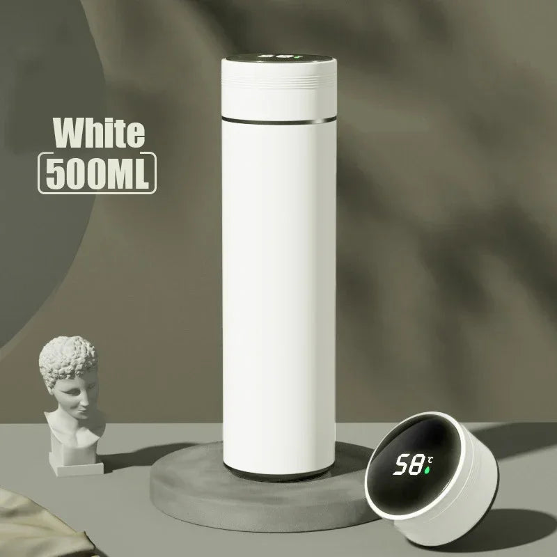 500 ml Temperaturanzeige Thermoskanne Tasse Edelstahl geteilte Thermosflasche Outdoor Vakuumisolierte Tasse Vatertagsgeschenk