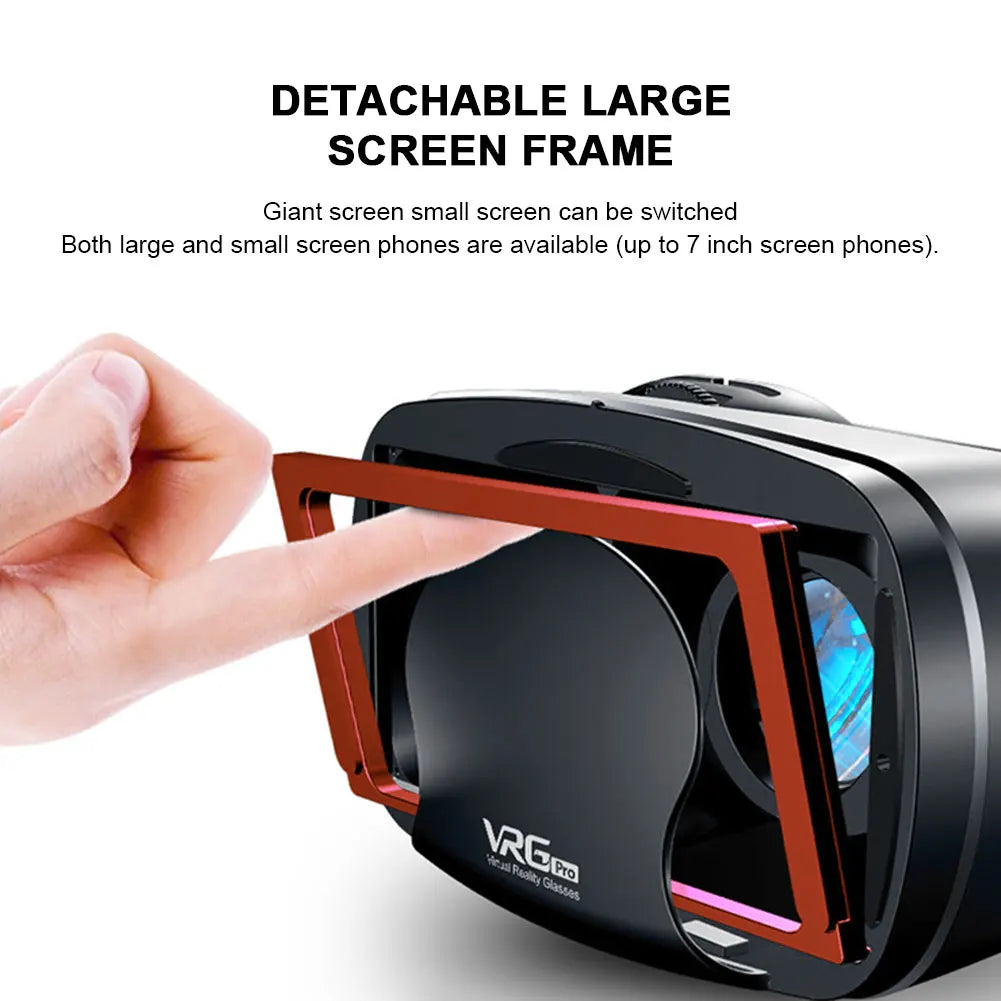 Virtual Reality 3D VR Headset Smart Brille Helm für Smartphones Handy Mobile 7-Zoll-Linsen Fernglas mit Controllern