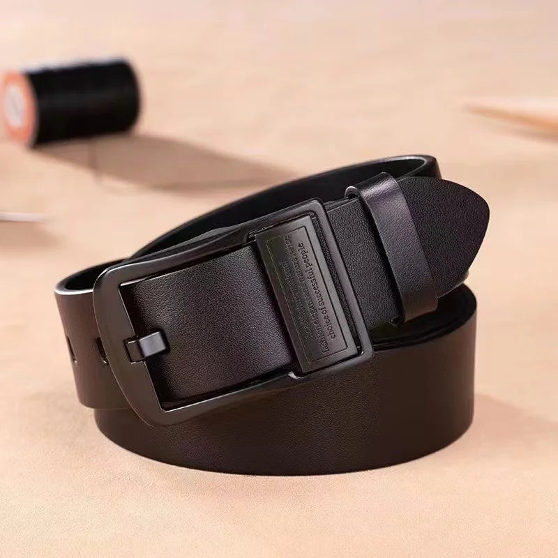 Herren-Gürtel aus Leder – Edles Metall-Schnallen-Design für Business & Freizeit