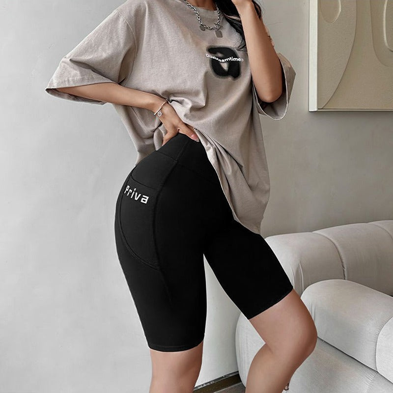 Frauen Yoga Sport Shorts Hohe Taille Fitness Shorts Casual Streetwear Kurze Hosen Weibliche Enge Shorts Für Damen Workout Hosen