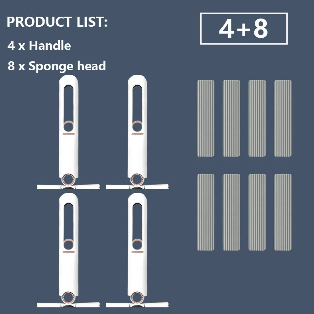 8/24Pcs Mini Squeeze Mop Mini Mopp Schreibtisch Küche Auto Sauber Werkzeuge Mops mit Selbst-quetschen Falten hause Reinigung Boden Waschen Mops
