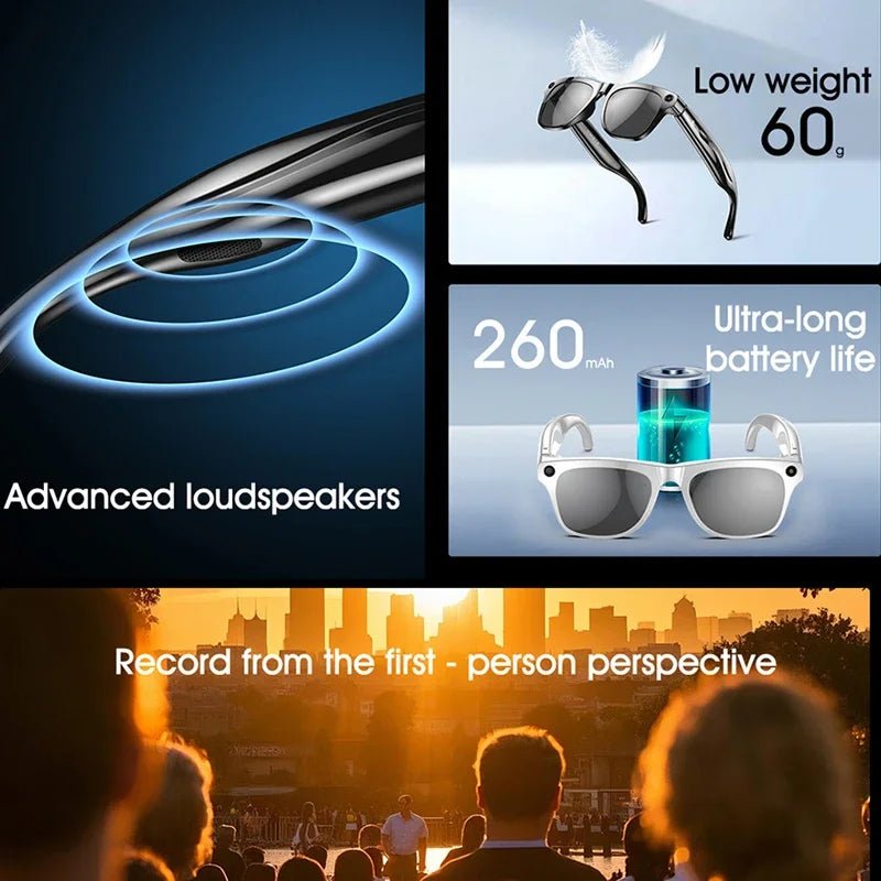 Xiaomi 6K HD AI Smart Kamera Brille 100MP 260mAh Langlebige Batterie Sprachassistent Steuerung Musik Anrufe Sport Smart Brille