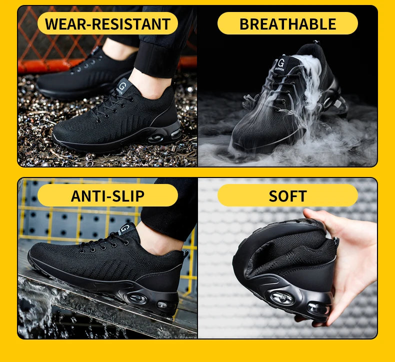 FUXL Sicherheitsschuhe Herren mit Stahlkappe – Leichte Work Sneakers für Industrie & Handwerk - FUXL-Shopify