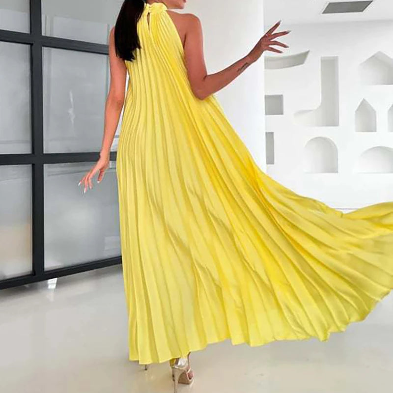 Neue 2025, Elegante Feste Schaukel Lose Party Kleid Frühling Weibliche Halter Schlank Bankett Langes Kleid Frauen Sexy Off Schulter Gala Kleid