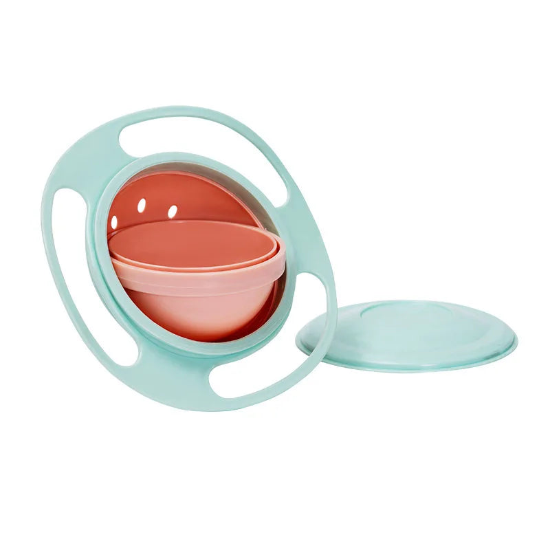 Universal Gyro Bowl (auch bekannt als 360° drehbarer, auslaufsicherer Kinderlernbecher) ist ein innovatives Baby- und Kinderfütterungsgeschirr, das durch sein gyroskopisches Design ein Verschütten verhindert. - FUXL-Shopify
