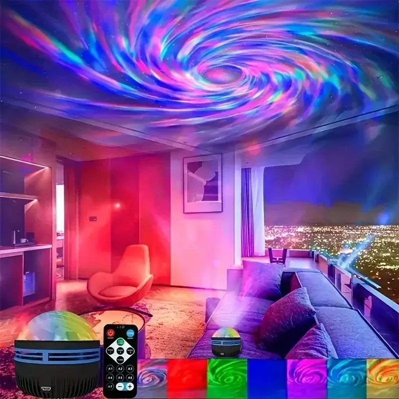 LED-Galaxie Projektor Licht mehrfarbige Fernbedienung für Schlafzimmer Dekoration Weihnachts stern Projektor Nachtlicht Neujahrs geschenk