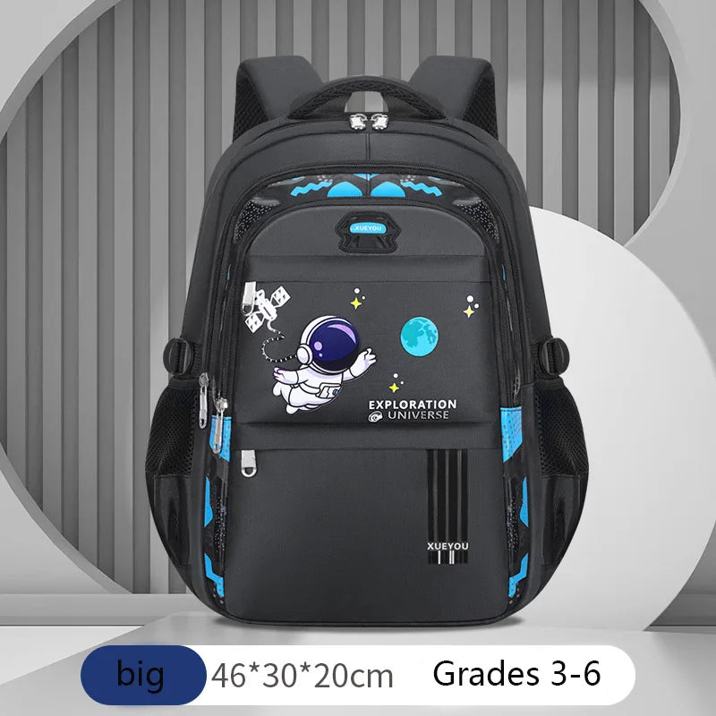 Kinder-Rucksack – Schulranzen für Jungen mit Astronauten-Motiv, wasserdichter Grundschulrucksack, Büchertasche, Mochila Infantil