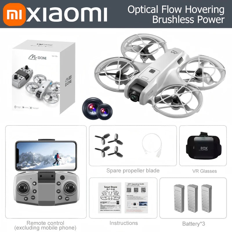 Xiaomi M88 VR Mini RC Drohne 8K Antenne Professinal Wide HD Dual Kamera Faltbare Intelligente Hindernisvermeidung Bürstenlose Drohne