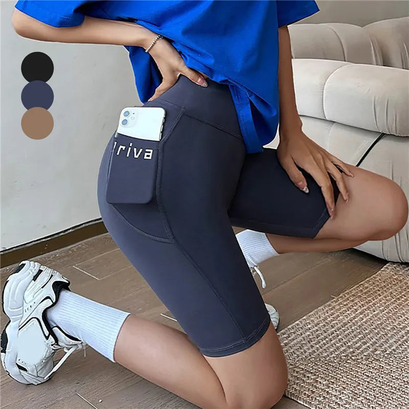 Frauen Yoga Sport Shorts Hohe Taille Fitness Shorts Casual Streetwear Kurze Hosen Weibliche Enge Shorts Für Damen Workout Hosen