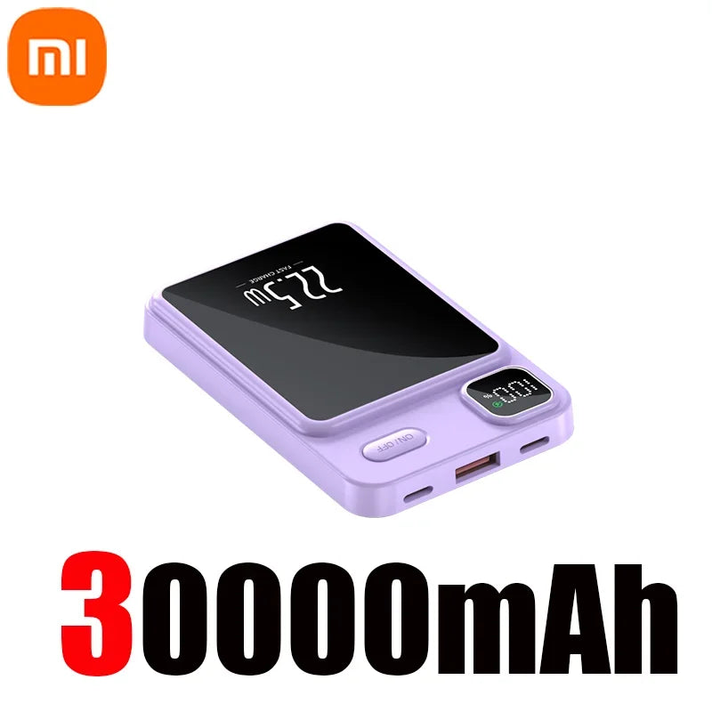 Xiaomi 50000mAh Magnetische Power Bank – Kabelloses Ladegerät mit MagSafe, Schnellladung für Android & iPhone 14/15