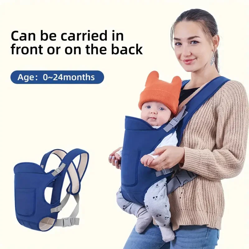 Babytrage-Tragetuch, vielseitig einsetzbar für alle Jahreszeiten, multifunktionale Schulter-Babytrage, vier Tragemethoden vorne und hinten