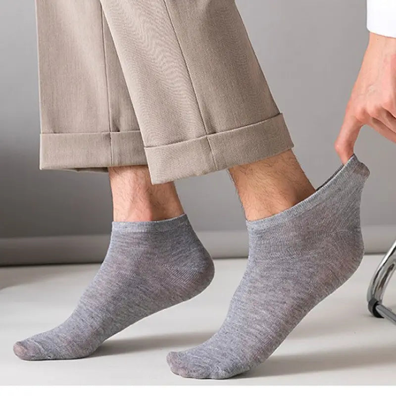 5 Pairs of Women's/men's Boat Socks Invisible Low Cut Anti Slip Summer No Show Ankle Socks Solid Color Casual Breathable - FUXL-Shopify