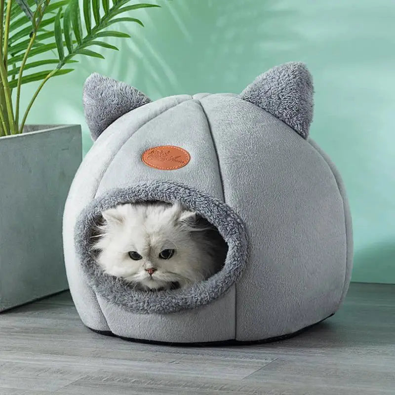 Tiefschlaf-Katzenbett im Winter – Kuscheliges Höhlenbett, Wärmematte & gemütliches Nest für Katzen & kleine Hunde - FUXL-Shopify