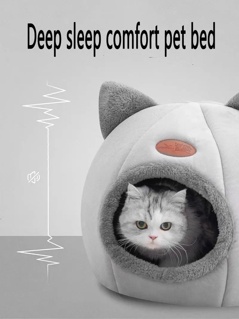 Tiefschlaf-Katzenbett im Winter – Kuscheliges Höhlenbett, Wärmematte & gemütliches Nest für Katzen & kleine Hunde - FUXL-Shopify