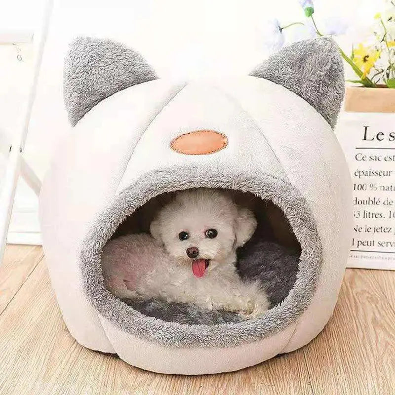 Tiefschlaf-Katzenbett im Winter – Kuscheliges Höhlenbett, Wärmematte & gemütliches Nest für Katzen & kleine Hunde - FUXL-Shopify