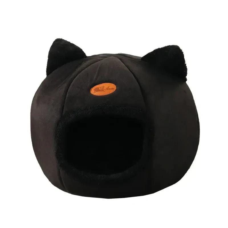 Katzenbett Winter Höhlenbett Kuschelig Warm Wärmematte Nest Katzen Kleine Hunde Grau Beige Rosa - FUXLShop