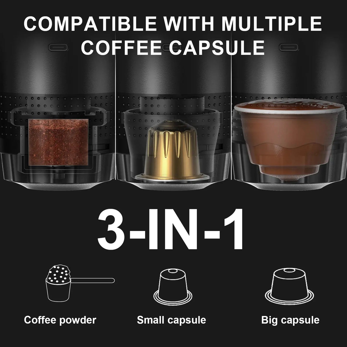Tragbare drahtlose Espressomaschine für Auto, Zuhause & Camping – 3-in-1 Kaffeemaschine - FUXL-Shopify