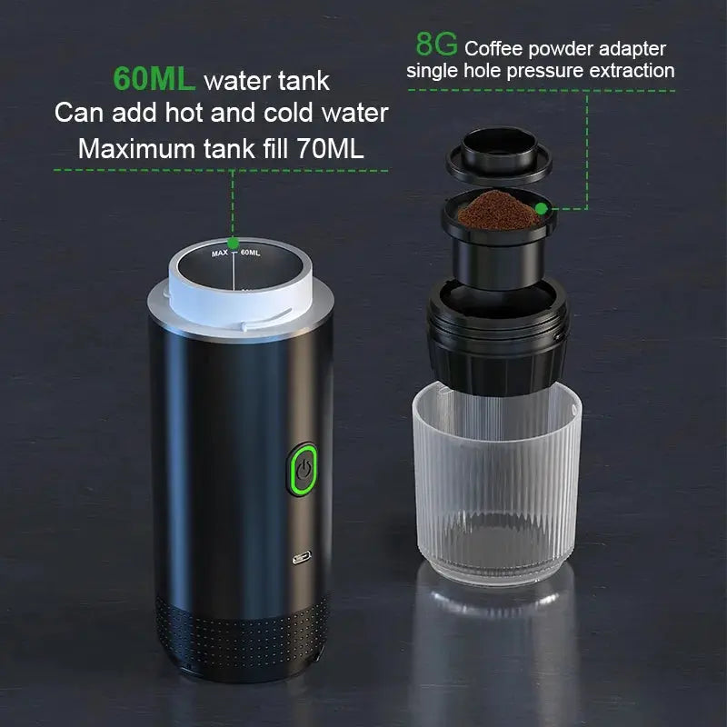 Tragbare drahtlose Espressomaschine für Auto, Zuhause & Camping – 3-in-1 Kaffeemaschine - FUXL-Shopify