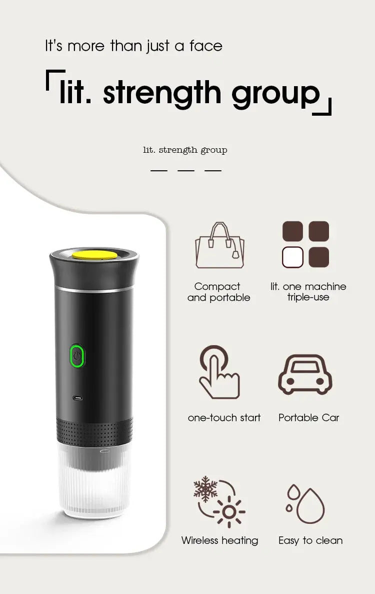 Tragbare drahtlose Espressomaschine für Auto, Zuhause & Camping – 3-in-1 Kaffeemaschine - FUXL-Shopify