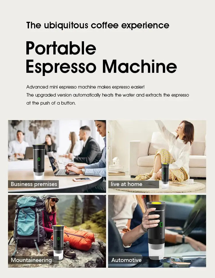 Tragbare drahtlose Espressomaschine für Auto, Zuhause & Camping – 3-in-1 Kaffeemaschine - FUXL-Shopify