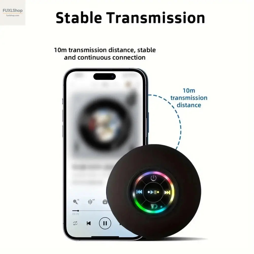 Tragbarer Bluetooth Lautsprecher mit LED & IPX4 Wasserschutz | Mini Outdoor Box mit Saugnapf & Freisprechfunktion - FUXL-Shopify