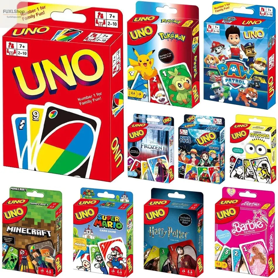 UNO FLIP! Pokémon Brettspiel Anime Cartoon Pikachu Figur Muster Familie Lustig Unterhaltung UNO Karten Spiele Weihnachtsgeschenke - FUXL-Shopify