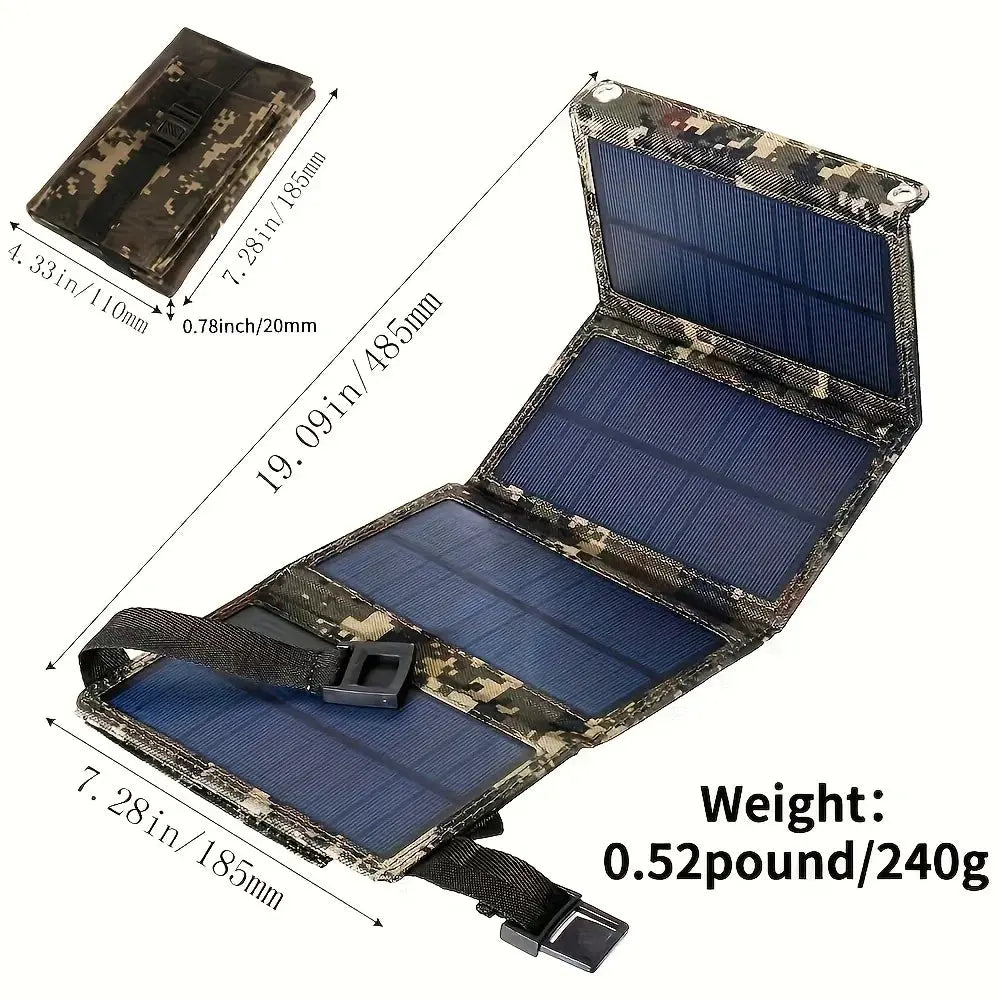 USB Faltbares Solarpanel – Tragbares, flexibles & wasserdichtes 5V-Solar-Ladegerät für Handy & Powerbank - FUXL-Shopify