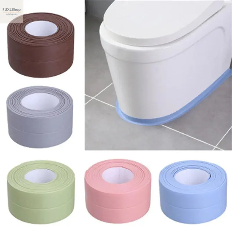 1pc Bathroom Waterproof Wall Stickers Sealing Tapes PVC Adhesive Sealing Strips Sink Edge Tape Kitchen Bathroom Accessories - FUXL-Shopify