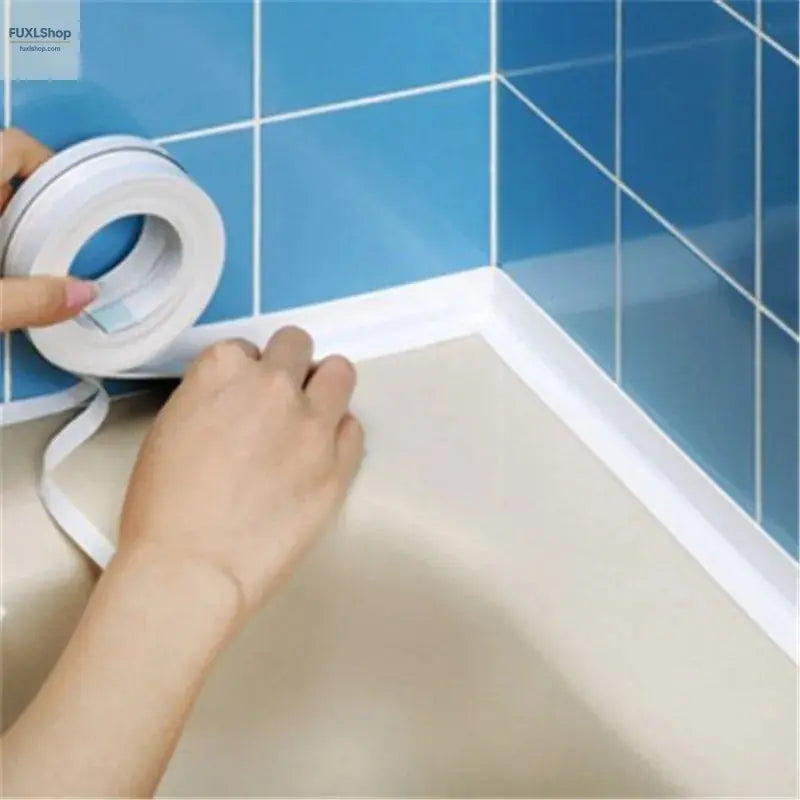 1pc Bathroom Waterproof Wall Stickers Sealing Tapes PVC Adhesive Sealing Strips Sink Edge Tape Kitchen Bathroom Accessories - FUXL-Shopify