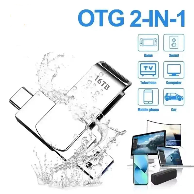 XIAOMI 16TB 3.2 Flash Drives High Speed USB Transfer Metal Pendrive Memory Card Pendrive Flash Disk Memoria Waterproof Stick FUXL-Shopify