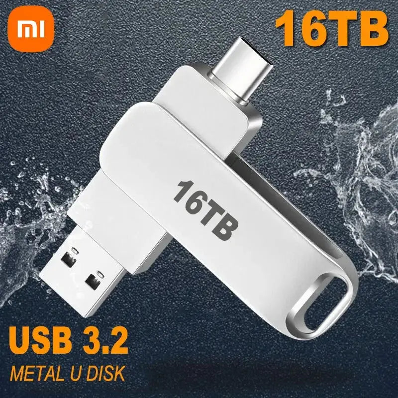 XIAOMI 16TB 3.2 Flash Drives High Speed USB Transfer Metal Pendrive Memory Card Pendrive Flash Disk Memoria Waterproof Stick FUXL-Shopify