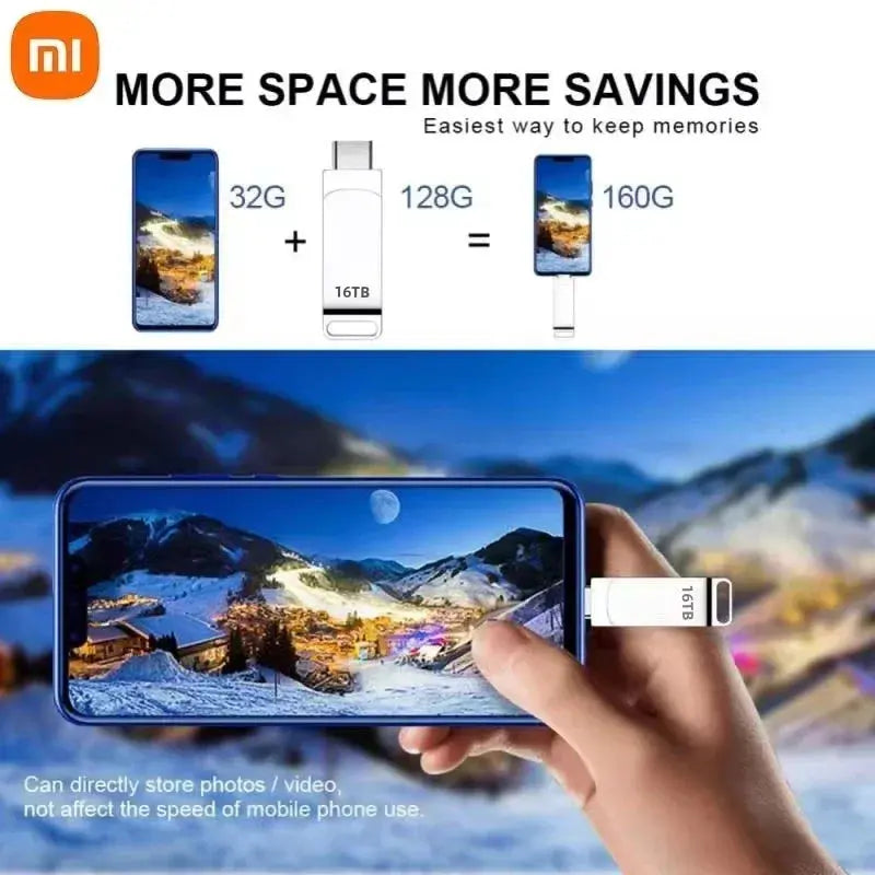 XIAOMI 16TB 3.2 Flash Drives High Speed USB Transfer Metal Pendrive Memory Card Pendrive Flash Disk Memoria Waterproof Stick FUXL-Shopify