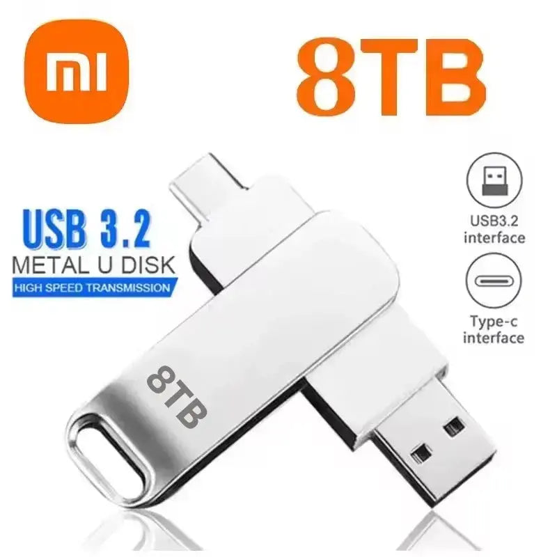 XIAOMI 16TB 3.2 Flash Drives High Speed USB Transfer Metal Pendrive Memory Card Pendrive Flash Disk Memoria Waterproof Stick FUXL-Shopify